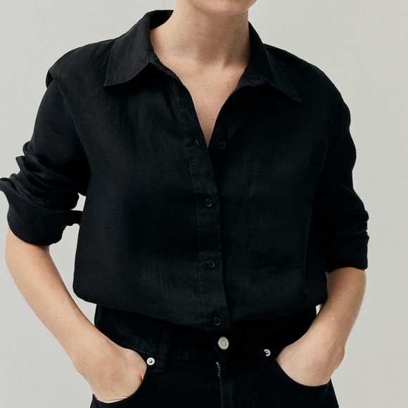 Linen Button Down Shirt - Picture 2 of 5